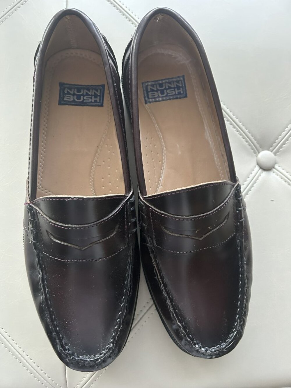 MEN'S NUNN BUSH BROWN PENNY LOAFERS SZ 10.5W